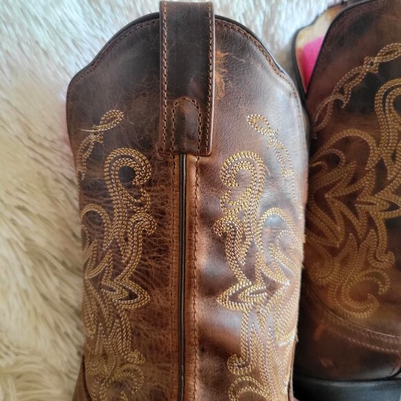 Smoky Mountain Women's Madison Distressed Brown Leather Western Boots 6.5M - Picture 11 of 13